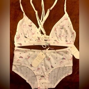 For Love & Lemons - Bra & Panty Set - Both Size XL - NWT